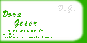 dora geier business card